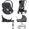 CYBEX PRIAM 4.0 | NEW GENERATION | WÓZEK GŁĘBOKO-SPACEROWY 4W1 + CLOUD Z I-SIZE | PLATINUM | DREAM GREY | SIMPLY FLOWERS | FASHION COLLECTION