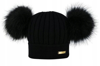 BJALLRA CZAPKA Z WEŁNY Z MERYNOSÓW BLACK&GOLD