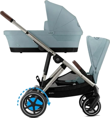 Zestaw 2w1 Cybex Wózek E-Gazelle S (Tpe) Stormy Blue + Gondola Gazelle S Stormy Blue