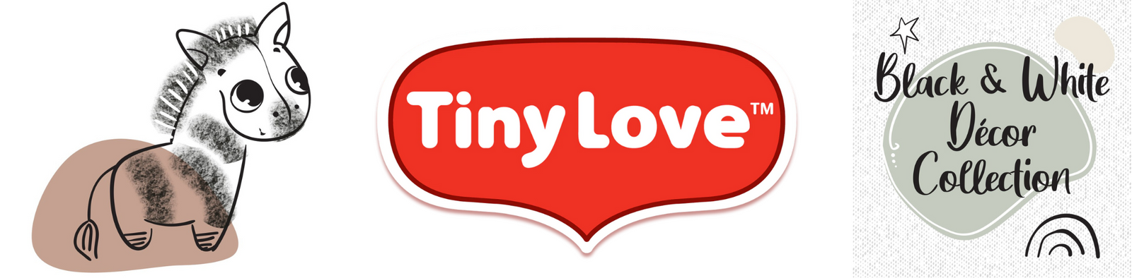 TINY LOVE Mata z drewnianym stojakiem, Decor