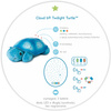 CLOUD B Lampka nocna projrktor Żółw, Blue