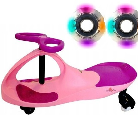 JEŹDZIK GRAWITACYJNY DO 120 KG ŚWIECĄCE KÓŁKA LED CRAZY CAR | CRAZYCAR | TWIST CAR | NIEBIESKI | RÓŻOWY ROZ | ZIELONY | ZOLTY