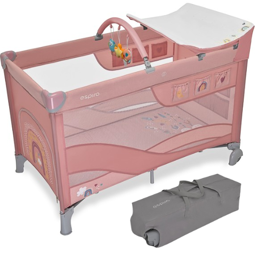 Espiro Łóżeczko turystyczne (2-poz) Dream, Pink.