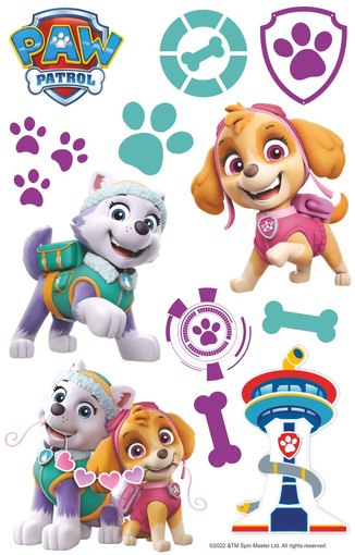 Dekoracje ścienne Psi Patrol, aranżacja - Skye, Everest / WINYL