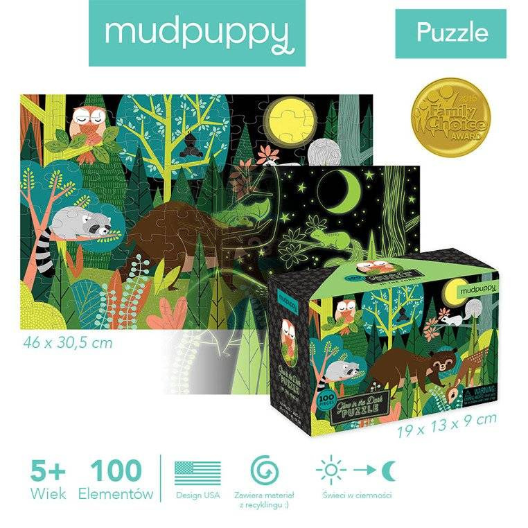 Mudmuppy - In The Forest Glow In The Dark Puzzle