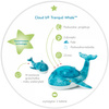Cloud b® Tranquil Whale™ Blue Family - Lampka z projekcją świetlną i grzechotką -Wieloryb niebieski