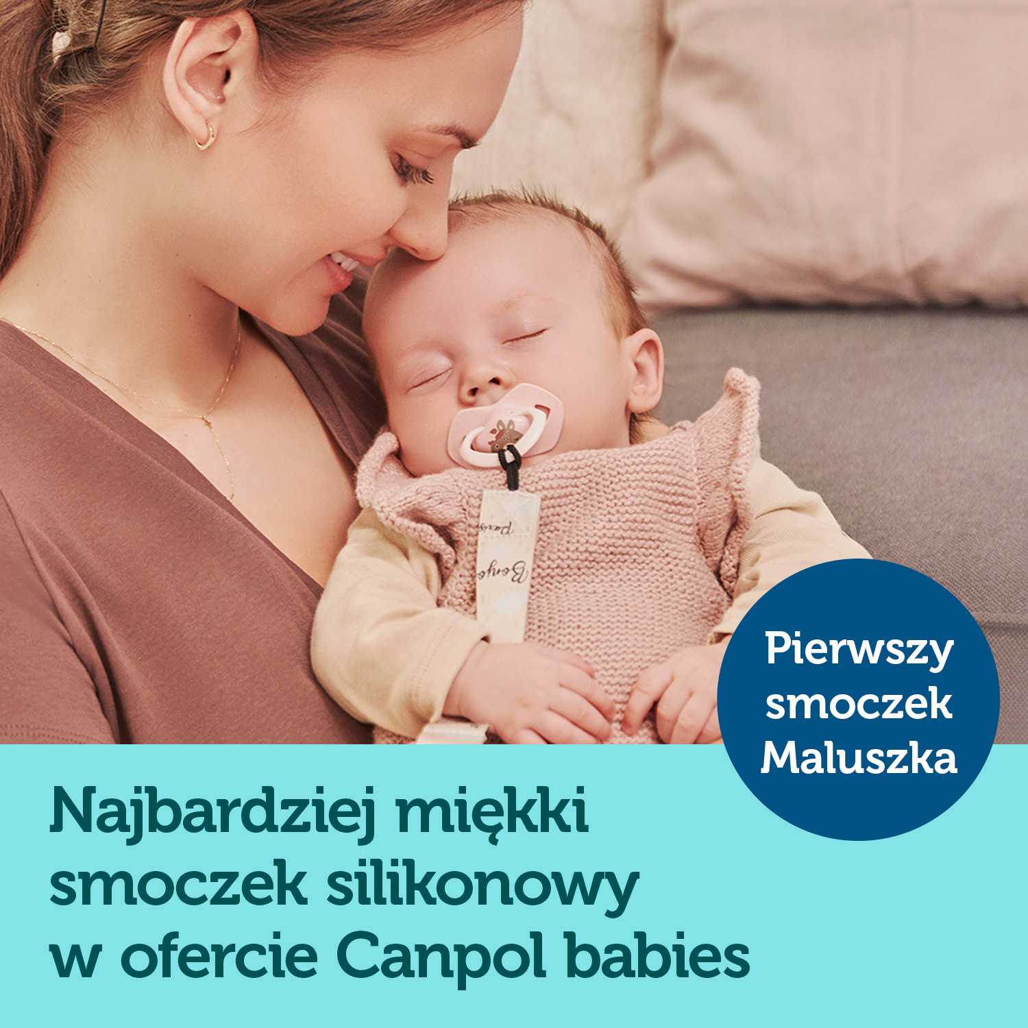 CANPOL BABIES | SILIKONOWE SMOCZKI | LIGHT TOUCH | KOLEKCJA PURE COLOR | ZIELONY | 0-6M | 6-18M | +18M