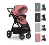 WÓZEK SPACEROWY EASY GO OPTIMO AIR | CZARNA RAMA | ROSE | BASALT