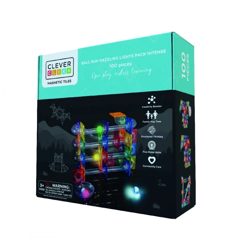 Cleverclixx Klocki magnetyczne Ball R Lights, 100