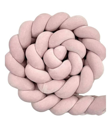 Lulumi Ochraniacz warkocz 200cm pudrowy róż