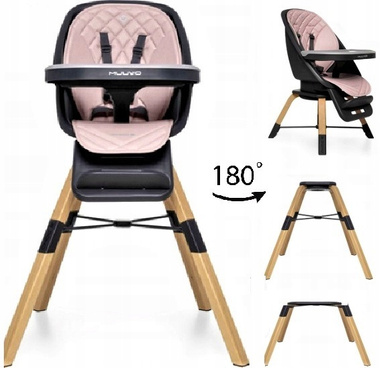 MUUVO Krzesełko Choc 2 (360st) 3w1, Powder Pink