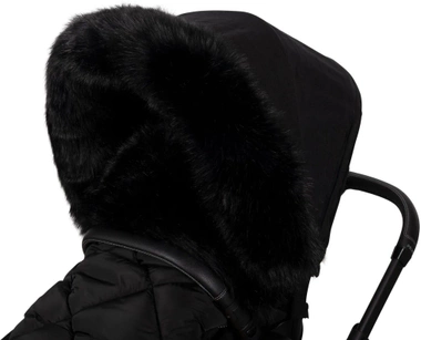 BJALLRA KOŁNIERZ FUTRO DO WÓZKA black ,,L''