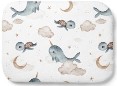 Waldin Poduszka Bambus z wyp 40x30 Wieloryb, Biel