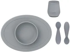 EZPZ KOMPLET PIERWSZYCH NACZYŃ SILIKON DARK GREY