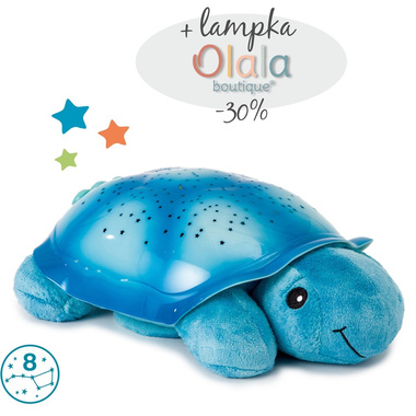 CLOUD B Lampka nocna projrktor Żółw, Blue