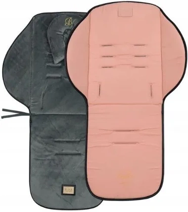 BJALLRA 2-STRONNA WKŁADKA WÓZKA Pink & Grey