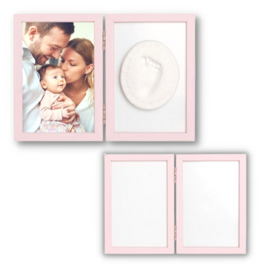 ODCISK BOBASA TINY MEMORIES RAMKA Z GLINKĄ RÓŻOWA