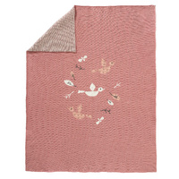 Fresk Tkany kocyk z bawełny organicznej 80 x 100 cm Ptaszki