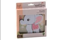 Drewniane puzzle SŁONIK The wildies Family