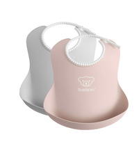 BABYBJORN - 2 małe śliniaczki - Grey / Powder Pink