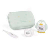 Zestaw 3 termometrów Dolce - termometr flexi, do kąpieli, smoczek - Miętowy