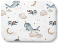 Waldin Poduszka Bambus z wyp 40x30 Wieloryb, Biel