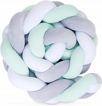 LULUMI OCHRANIACZ WARKOCZ 200cm mięta-biały-szary