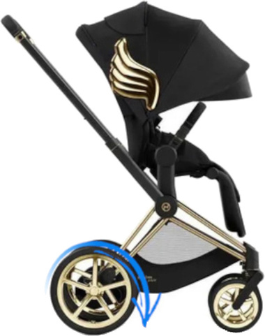 CYBEX Wózek e-Priam 4.0 (JScott) Black Gold Wings.