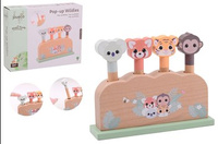 Drewniane Pop-up zwierzaki skoczki Wildies Family