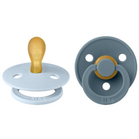 BIBS COLOUR SYMMETRICAL 2-PACK BABY BLUE/PETROL M kauczuk Hevea