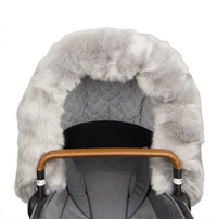 BJALLRA Futro kołnierz na budkę wózka, Grey 