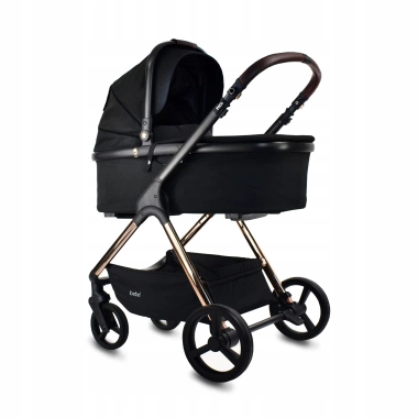 IBEBE WÓZEK 2w1 ICE 01 BLACK RAMA GOLD