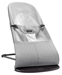 BABYBJORN LEŻACZEK BALANCE SOFT MESH SILVER/WHITE