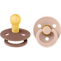 BIBS COLOUR SYMMETRICAL 2-PACK BLUSH/WOODCHUCK M  kauczuk Hevea