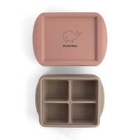 Filibabba Silikonowy pojemnik do mrożenia posiłków 2pack Rose Mix