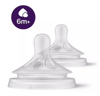 Smoczek responsywny Natural do gęstych pokarmów 6m+ - 2 szt