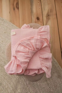 BJALLRA KOCYK MUŚLINOWY SWADDLE PINK SKY RÓŻ