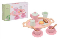 Drewniany zestaw do herbaty Tea set pink