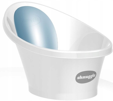 Shnuggle wanienka od 0+ z odpływem | White, blue