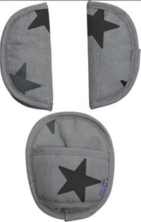 Uniwersalne nakładki na pasy Dooky Grey Stars