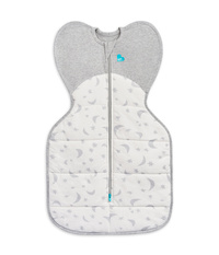 Otulacz Swaddle UP - rozmiar XS - biały, księżyc - ETAP 1 Extra Warm