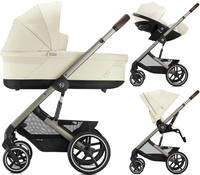 Zestaw 3w1 Cybex Wózek Balios S Lux (Tpe) Seashell Beige & Gondola Balios S Lux Seashell Beige & Fotelik Samochodowy Cloud G Plus Seashell Beige