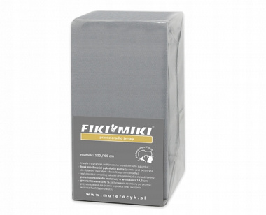 FikiMiki Prześcieradło jersey 70x160, Szare