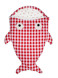 Baby Bites Śpiworek Shark (1-18 m) Red Vichy
