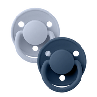 BIBS DE LUX 2-PACK DUSTY BLUE&STEEL BLUE Smoczek uspokajający silikonowy ONE SIZE  