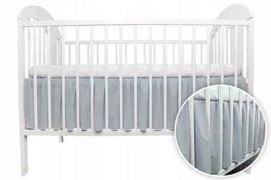 COTTOLARE FALBANA POD MATERAC DO ŁÓŻ 120X60 SZARA
